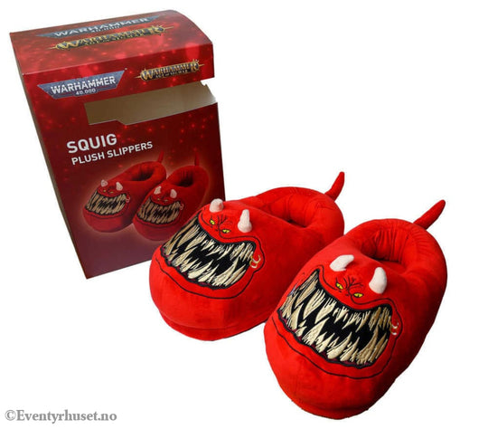 Warhammer 40,000 Slippers Red Squig Slippers (One Size) Fashion & Accessories