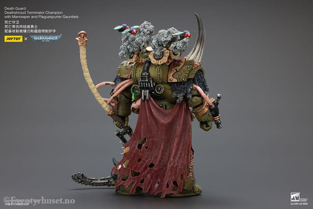 Warhammer 40k Action Figure 1/18 Death Guard Deathshroud Terminator Champion with Manreaper and Plaguespurter Gauntlets