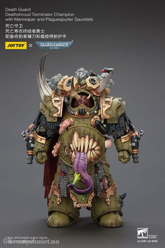 Warhammer 40k Action Figure 1/18 Death Guard Deathshroud Terminator Champion with Manreaper and Plaguespurter Gauntlets