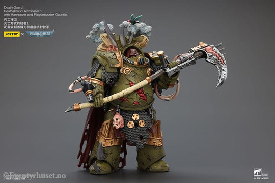 Warhammer 40k Action Figure 1/18 Death Guard Deathshroud Terminator 1 with Manreaper and Plaguespurter Gauntlet 14 cm