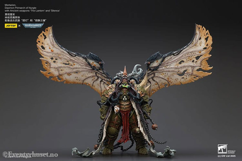 Warhammer 40k Action Figure 1/18 Mortarion Daemon Primarch of Nurgle with Ancient weapons The Lantern and Silence 21 cm