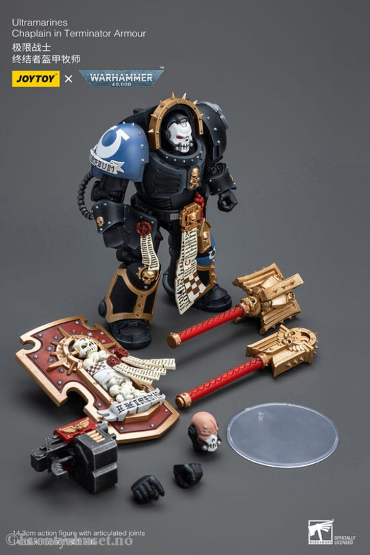 Warhammer 40k Action Figure 1/18 Ultramarines Chaplain in Terminator Armour 12 cm Toys