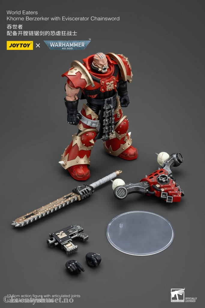 Warhammer 40k Action Figure 1/18 World Eaters Khorne Berzerker with Eviscerator Chainsword 13 cm Toys