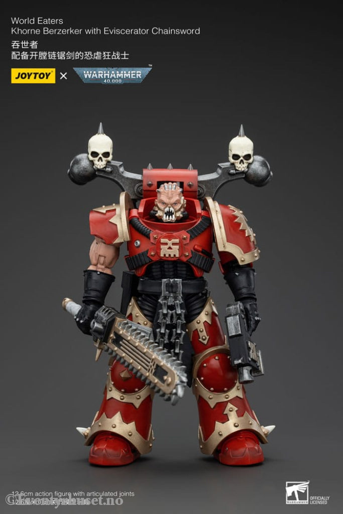 Warhammer 40k Action Figure 1/18 World Eaters Khorne Berzerker with Eviscerator Chainsword 13 cm Toys