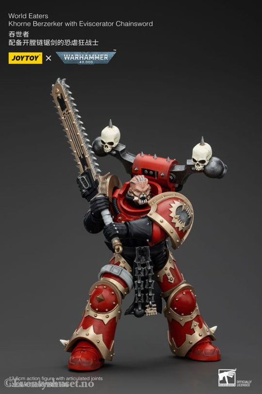 Warhammer 40k Action Figure 1/18 World Eaters Khorne Berzerker with Eviscerator Chainsword 13 cm Toys