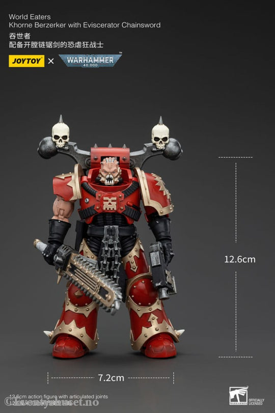 Warhammer 40k Action Figure 1/18 World Eaters Khorne Berzerker with Eviscerator Chainsword 13 cm Toys