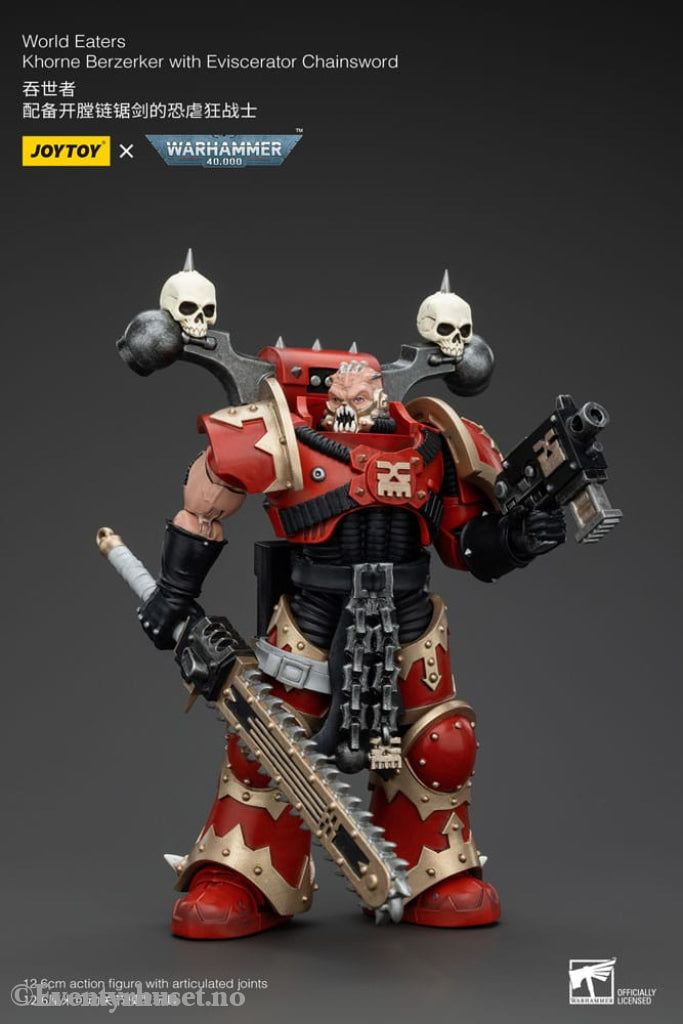 Warhammer 40k Action Figure 1/18 World Eaters Khorne Berzerker with Eviscerator Chainsword 13 cm Toys