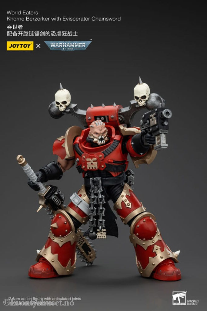 Warhammer 40k Action Figure 1/18 World Eaters Khorne Berzerker with Eviscerator Chainsword 13 cm Toys