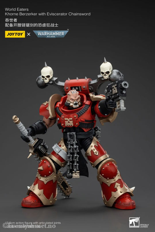 Warhammer 40k Action Figure 1/18 World Eaters Khorne Berzerker with Eviscerator Chainsword 13 cm Toys