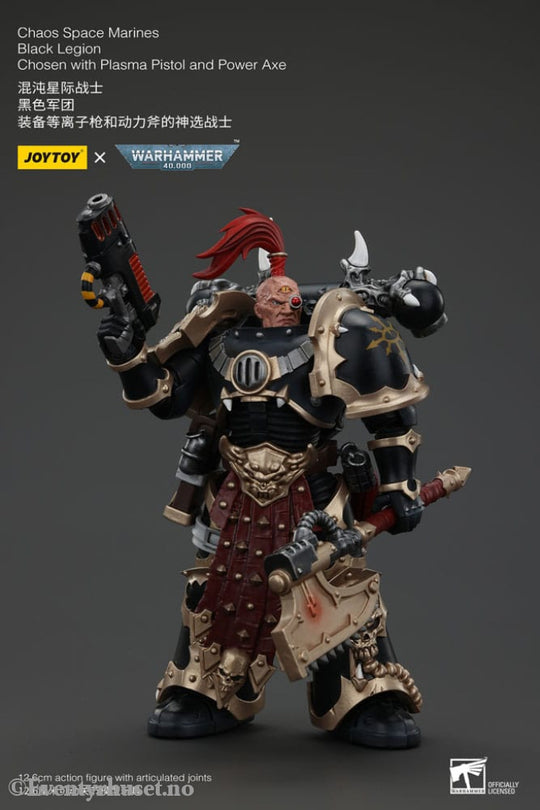 Warhammer 40k Action Figure Chaos Space Marines Black Legion Chosen with Plasma Pistol and Power Axe 20 cm Toys