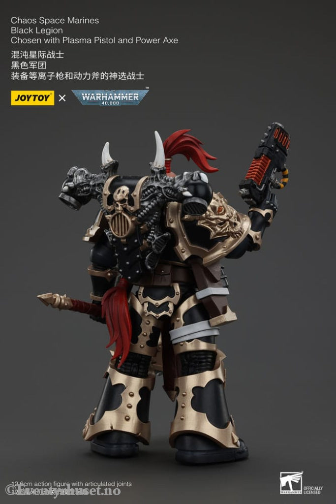Warhammer 40k Action Figure Chaos Space Marines Black Legion Chosen with Plasma Pistol and Power Axe 20 cm Toys