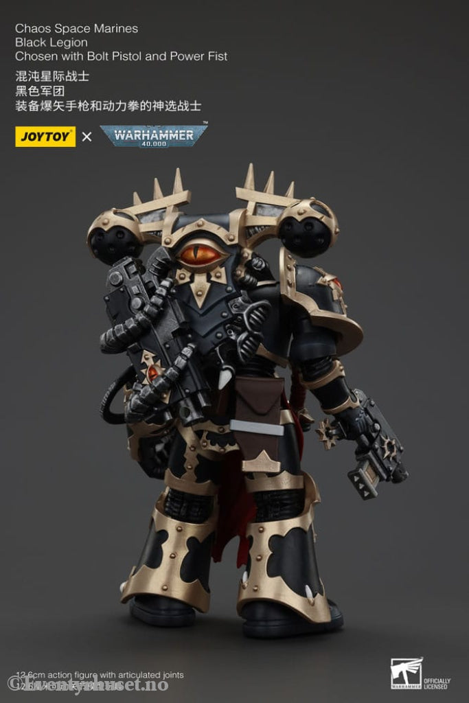 Warhammer 40k Actionfigur Chaos Space Marines Black Legion Chosen with Bolt Pistol and Power Fist 20 cm Toys