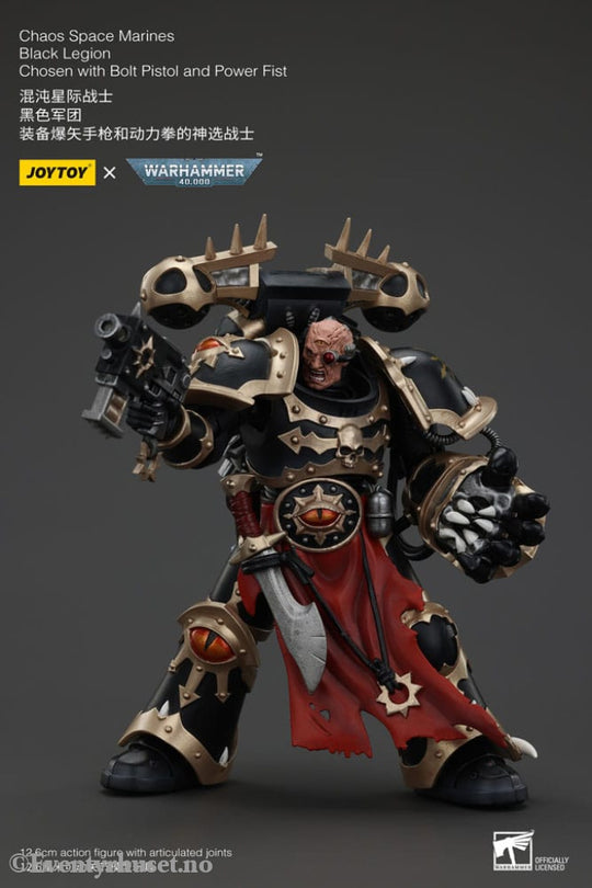 Warhammer 40k Actionfigur Chaos Space Marines Black Legion Chosen with Bolt Pistol and Power Fist 20 cm Toys