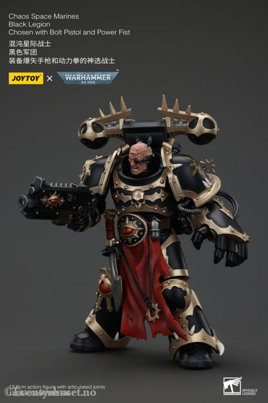 Warhammer 40k Actionfigur Chaos Space Marines Black Legion Chosen with Bolt Pistol and Power Fist 20 cm Toys