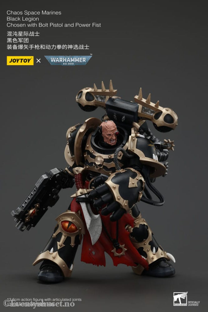 Warhammer 40k Actionfigur Chaos Space Marines Black Legion Chosen with Bolt Pistol and Power Fist 20 cm Toys