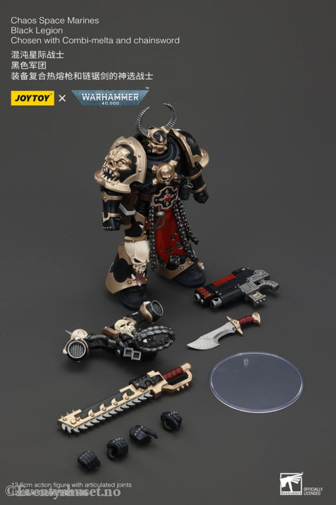 Warhammer 40k Actionfigur Chaos Space Marines Black Legion Chosen with Combi-melta and chainsword 20 cm Toys