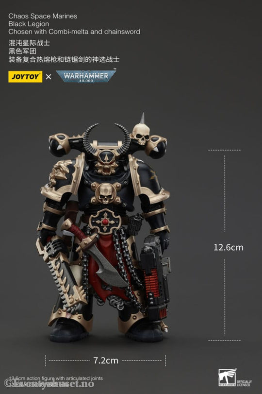 Warhammer 40k Actionfigur Chaos Space Marines Black Legion Chosen with Combi-melta and chainsword 20 cm Toys