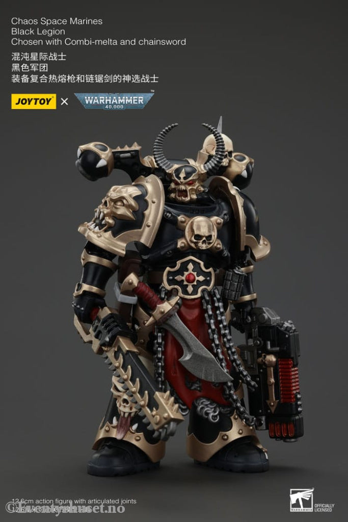 Warhammer 40k Actionfigur Chaos Space Marines Black Legion Chosen with Combi-melta and chainsword 20 cm Toys