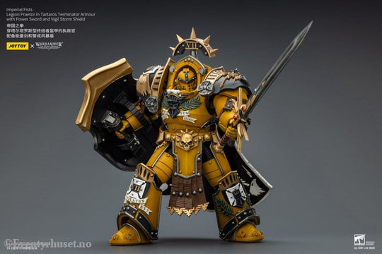 Warhammer Imperial Fists Action Figure Legion Praetor in Tartaros Terminator Armourwith Power Sword and Vigil Storm