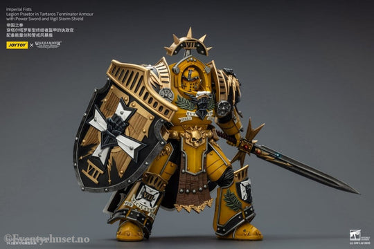Warhammer Imperial Fists Action Figure Legion Praetor in Tartaros Terminator Armourwith Power Sword and Vigil Storm