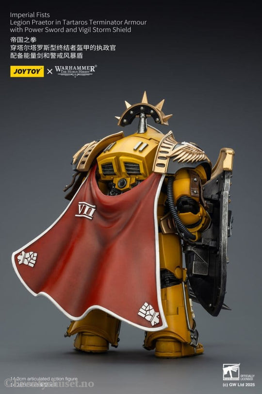 Warhammer Imperial Fists Action Figure Legion Praetor in Tartaros Terminator Armourwith Power Sword and Vigil Storm