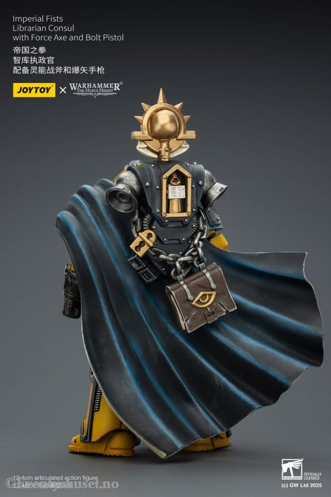 Warhammer Imperial Fists Action Figure Librarian Consulwith Force Axe and Bolt Pistol 12 cm Toys