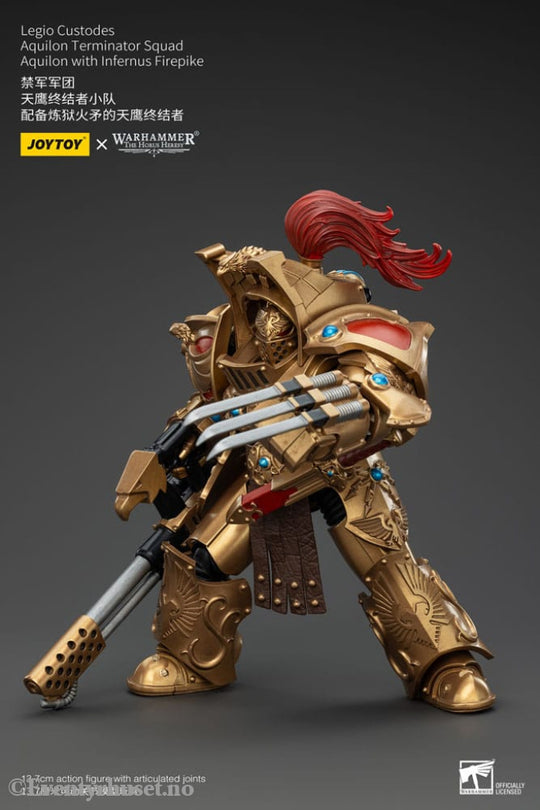Warhammer The Horus Heresy Action Figure 1/18 Legio Custodes Aquilon Terminator Squad Aquilon with Infernus Firepike 14