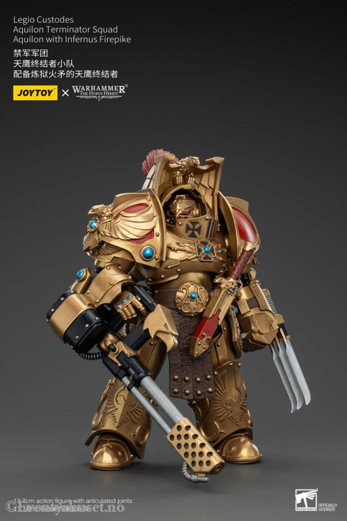 Warhammer The Horus Heresy Action Figure 1/18 Legio Custodes Aquilon Terminator Squad Aquilon with Infernus Firepike 14