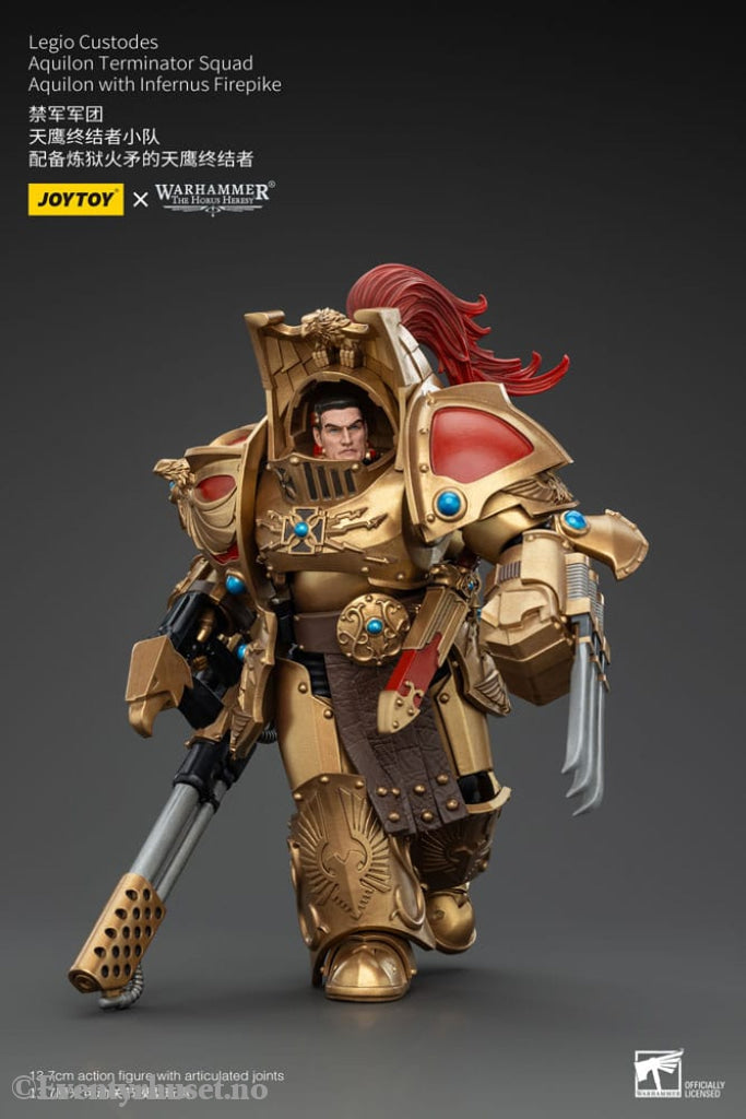 Warhammer The Horus Heresy Action Figure 1/18 Legio Custodes Aquilon Terminator Squad Aquilon with Infernus Firepike 14