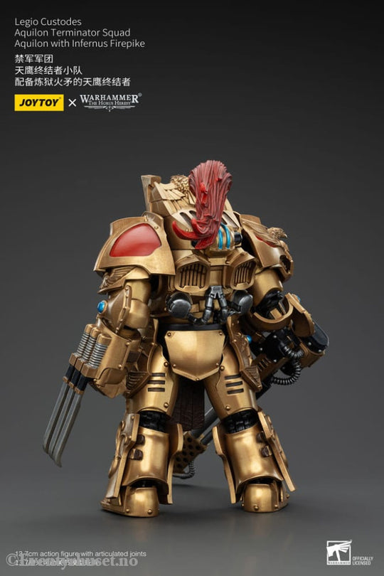 Warhammer The Horus Heresy Action Figure 1/18 Legio Custodes Aquilon Terminator Squad Aquilon with Infernus Firepike 14