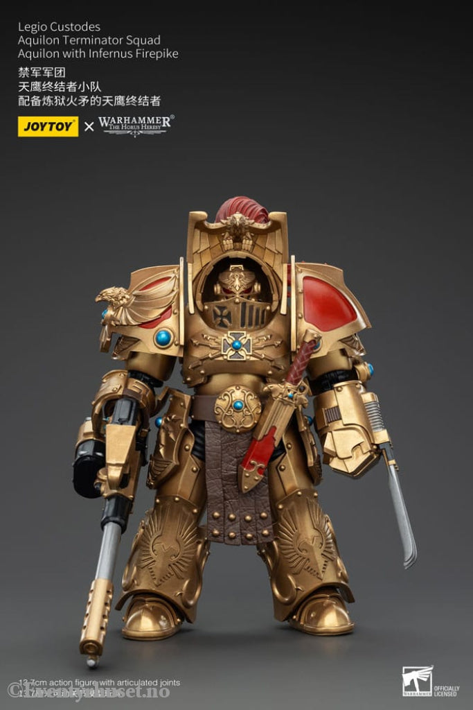 Warhammer The Horus Heresy Action Figure 1/18 Legio Custodes Aquilon Terminator Squad Aquilon with Infernus Firepike 14