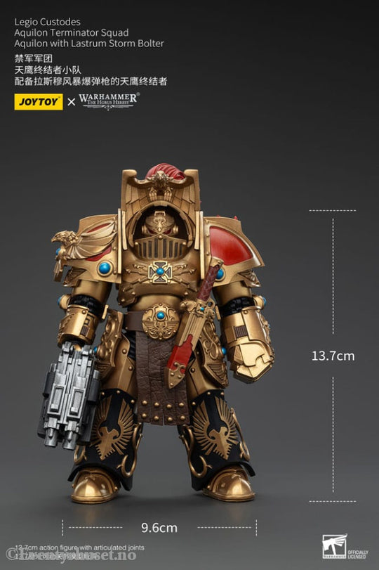 Warhammer The Horus Heresy Action Figure 1/18 Legio Custodes Aquilon Terminator Squad Aquilon with Lastrum Storm Bolter