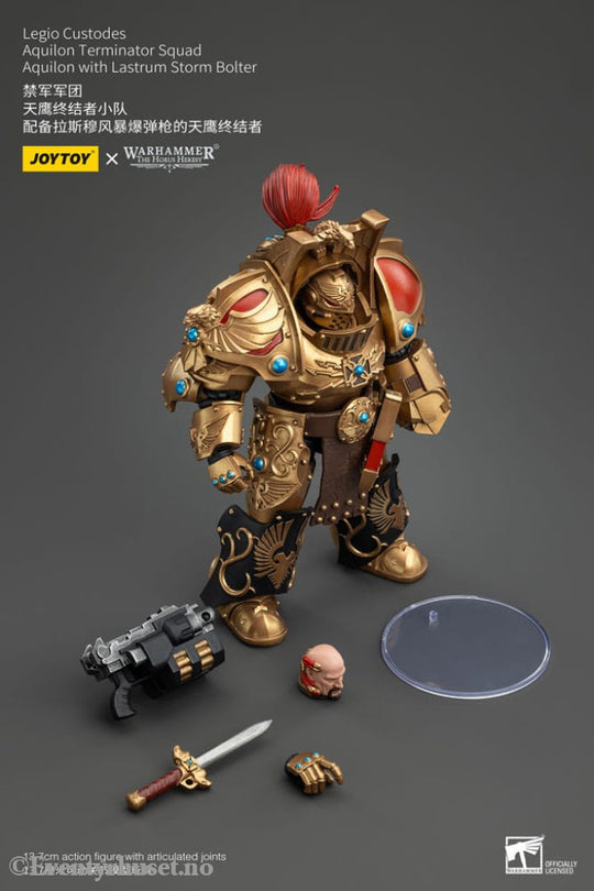 Warhammer The Horus Heresy Action Figure 1/18 Legio Custodes Aquilon Terminator Squad Aquilon with Lastrum Storm Bolter
