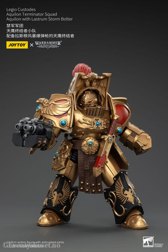 Warhammer The Horus Heresy Action Figure 1/18 Legio Custodes Aquilon Terminator Squad Aquilon with Lastrum Storm Bolter
