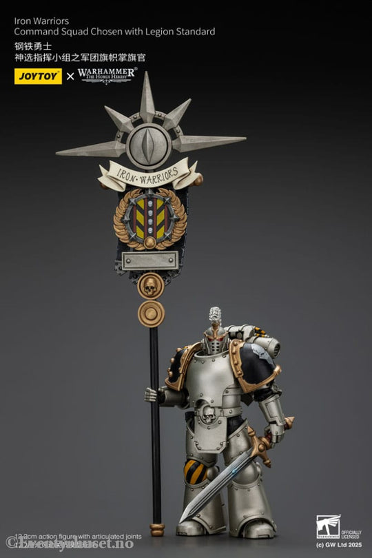 Warhammer The Horus Heresy Action Figure 1/18 lron Warriors Command Squad Chosen with Legion Standard 12 cm Toys