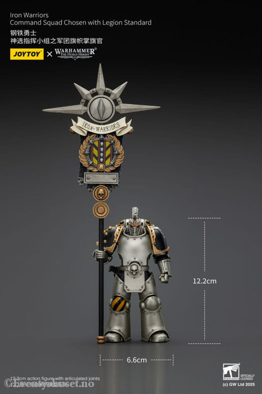 Warhammer The Horus Heresy Action Figure 1/18 lron Warriors Command Squad Chosen with Legion Standard 12 cm Toys