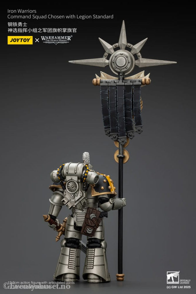 Warhammer The Horus Heresy Action Figure 1/18 lron Warriors Command Squad Chosen with Legion Standard 12 cm Toys