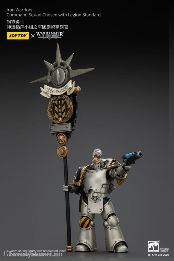 Warhammer The Horus Heresy Action Figure 1/18 lron Warriors Command Squad Chosen with Legion Standard 12 cm Toys