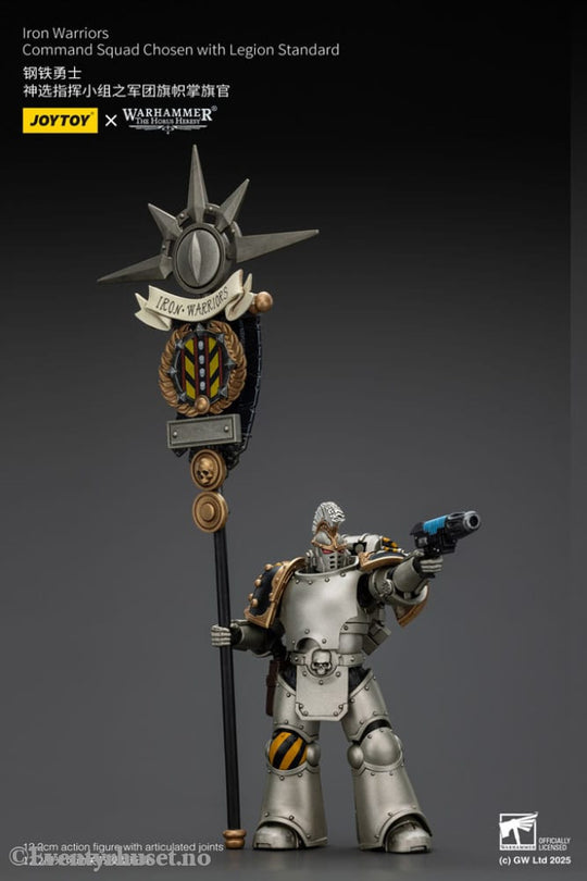 Warhammer The Horus Heresy Action Figure 1/18 lron Warriors Command Squad Chosen with Legion Standard 12 cm Toys