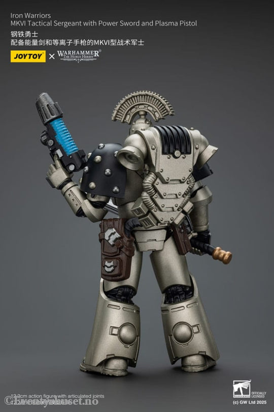 Warhammer The Horus Heresy Action Figure 1/18 lron Warriors MKVI Tactical Sergeant with Power Sword and Plasma Pistol