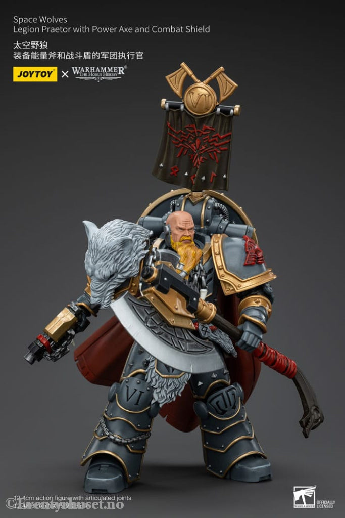 Warhammer The Horus Heresy Action Figure 1/18 Space Wolves Legion Praetor with Power Axe and Combat Shield 12 cm Toys