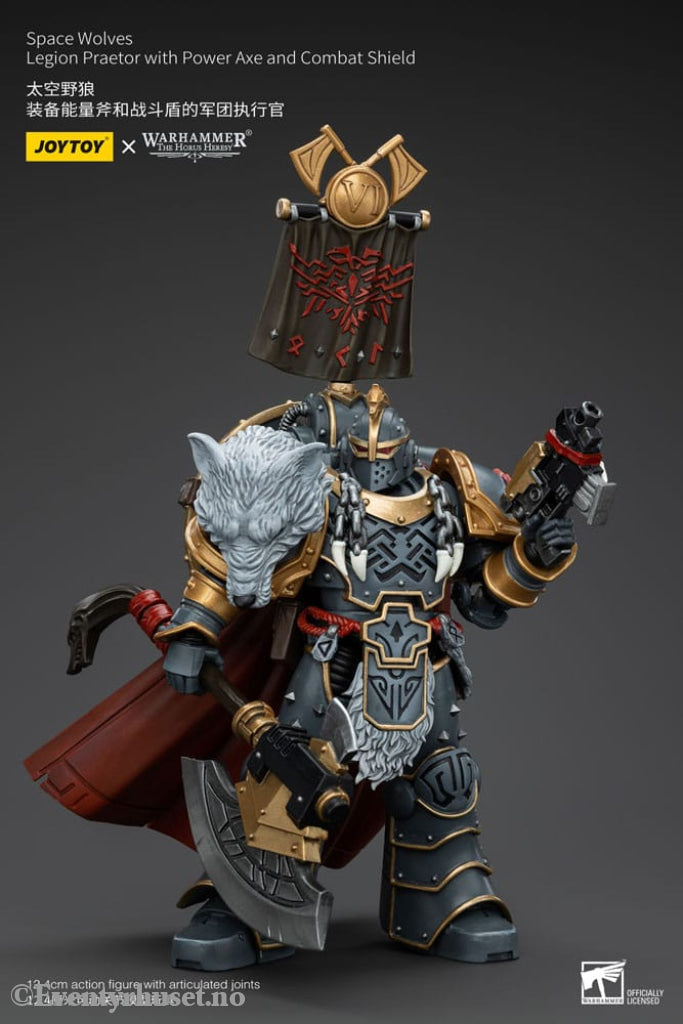 Warhammer The Horus Heresy Action Figure 1/18 Space Wolves Legion Praetor with Power Axe and Combat Shield 12 cm Toys