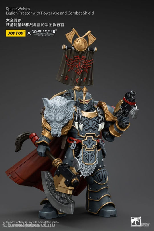 Warhammer The Horus Heresy Action Figure 1/18 Space Wolves Legion Praetor with Power Axe and Combat Shield 12 cm Toys