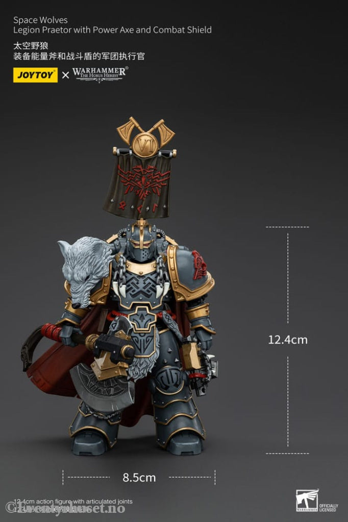 Warhammer The Horus Heresy Action Figure 1/18 Space Wolves Legion Praetor with Power Axe and Combat Shield 12 cm Toys