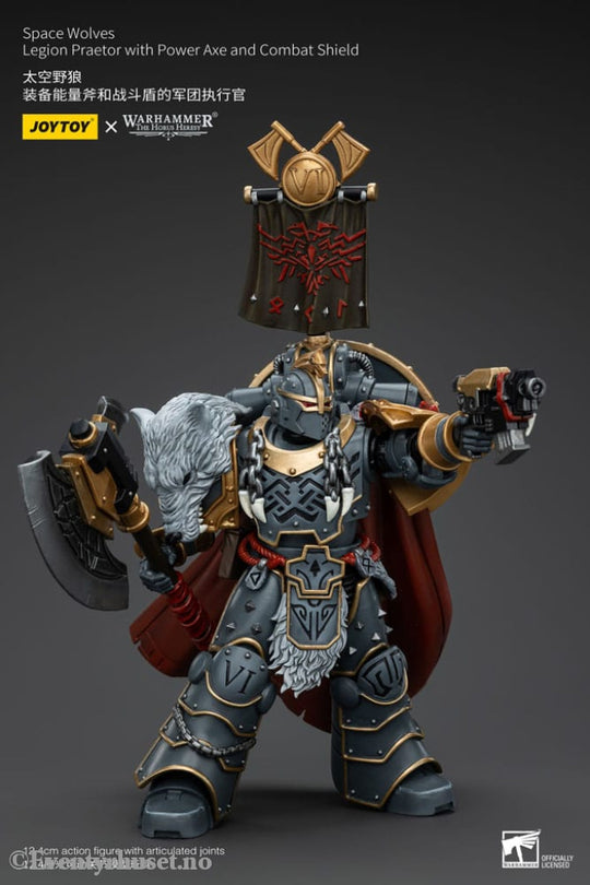 Warhammer The Horus Heresy Action Figure 1/18 Space Wolves Legion Praetor with Power Axe and Combat Shield 12 cm Toys