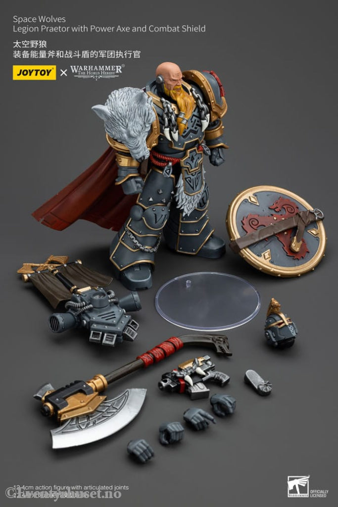 Warhammer The Horus Heresy Action Figure 1/18 Space Wolves Legion Praetor with Power Axe and Combat Shield 12 cm Toys