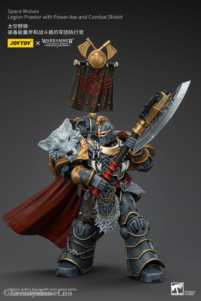 Warhammer The Horus Heresy Action Figure 1/18 Space Wolves Legion Praetor with Power Axe and Combat Shield 12 cm Toys
