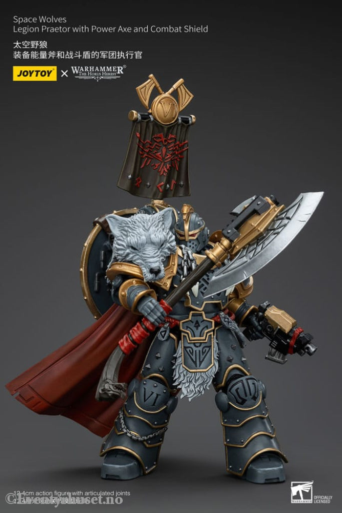 Warhammer The Horus Heresy Action Figure 1/18 Space Wolves Legion Praetor with Power Axe and Combat Shield 12 cm Toys
