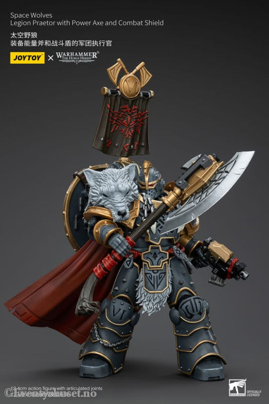 Warhammer The Horus Heresy Action Figure 1/18 Space Wolves Legion Praetor with Power Axe and Combat Shield 12 cm Toys