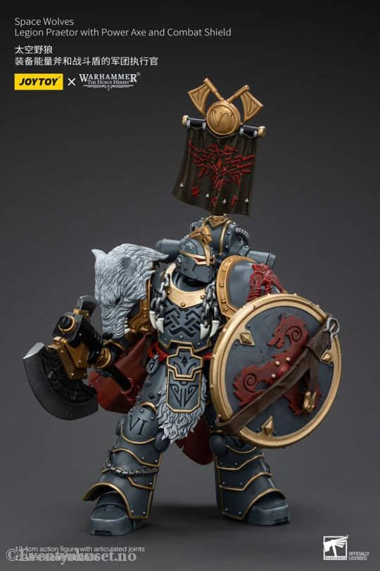 Warhammer The Horus Heresy Action Figure 1/18 Space Wolves Legion Praetor with Power Axe and Combat Shield 12 cm Toys